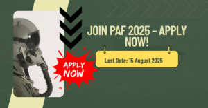 Join PAF 2025 Apply Online for Officer Jobs in Pakistan Air Force 